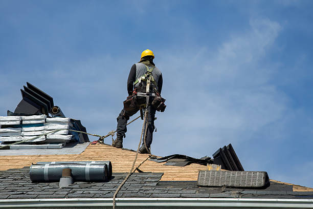 Professional Gutter Installation technician working in Allensville, PA